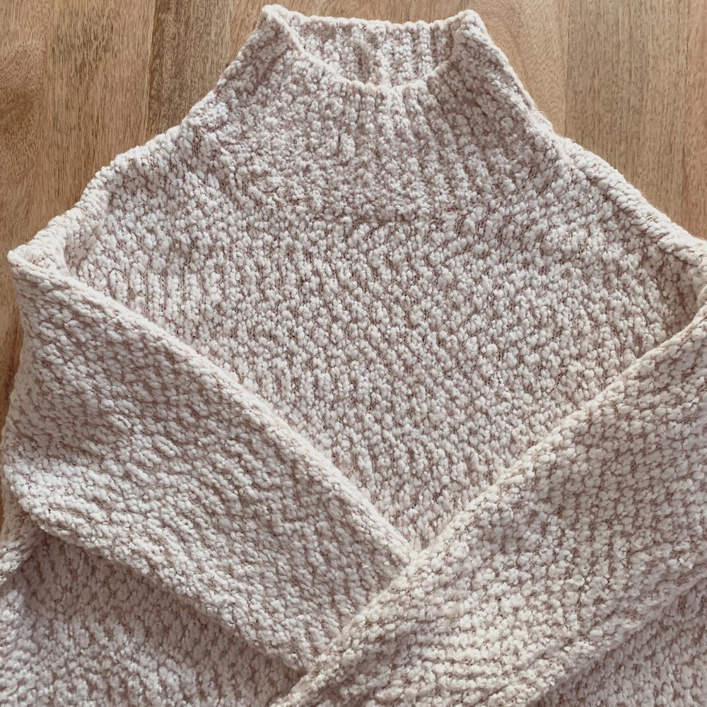 Cynthia Rowley Chunky Pink Mock Turtleneck